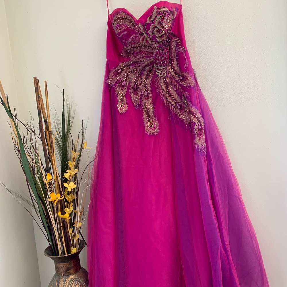 Magenta/Pink/Purple long dress for Prom‼️
